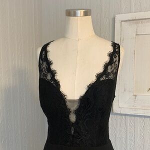 Black lace and chiffon Hayley Paige occasion dress